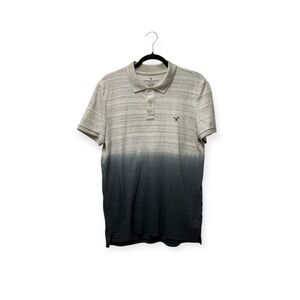 American Eagle Outfitters Gray Ombre Polo Shirt